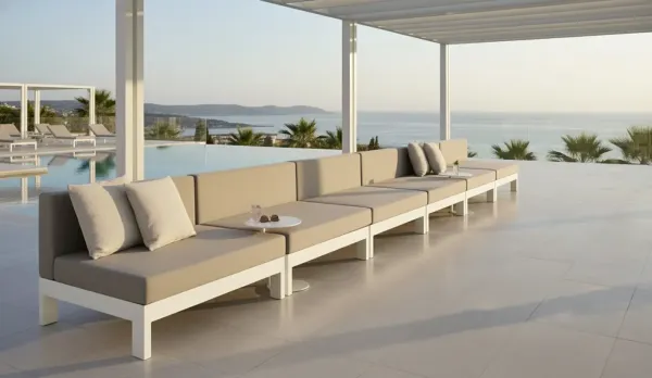 Sofá Modular jardín aluminio