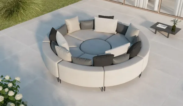 Muebles de jardín circulares