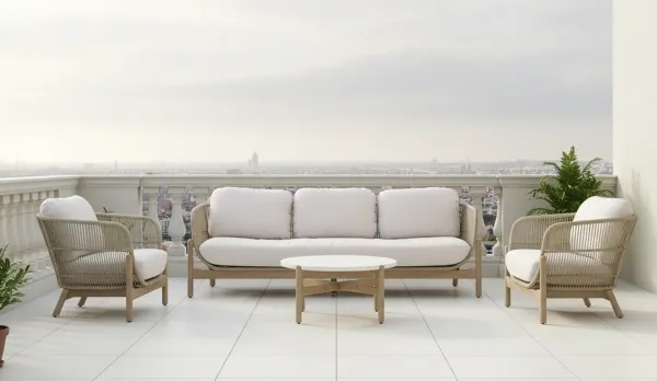 Set de madera de eucalipto para el exterior