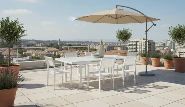 Colección de jardín aluminio blanco