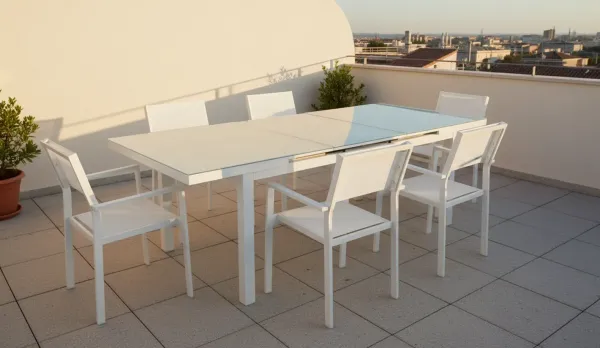 Colección de jardín aluminio blanco