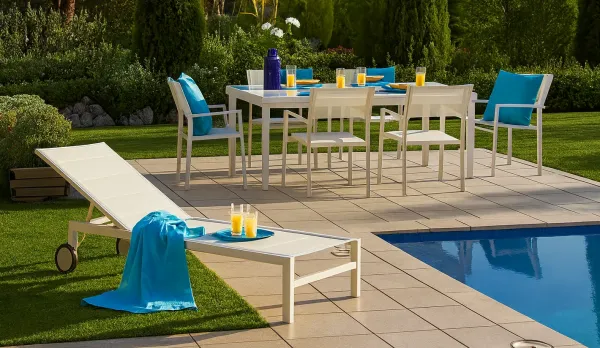 Colección de jardín aluminio blanco