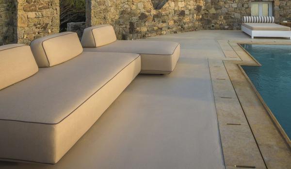 Sofás de exterior con respaldo independiente