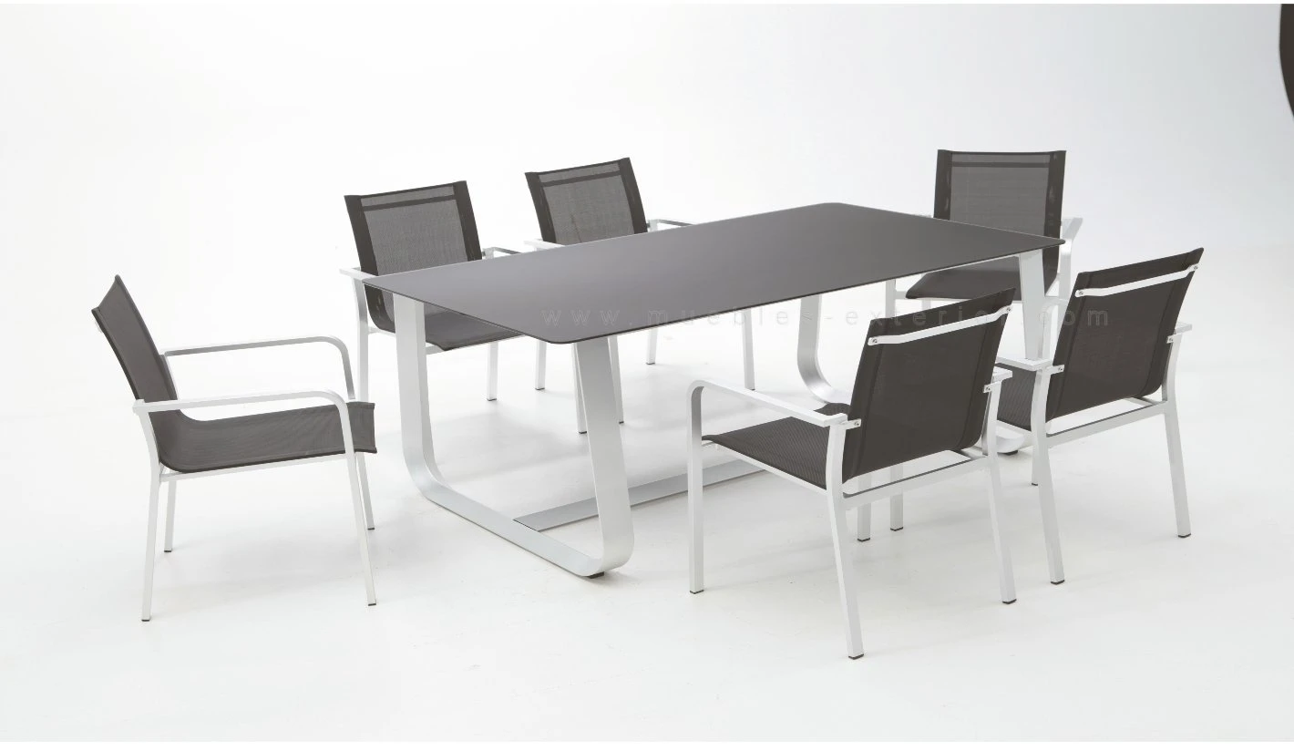 sillas y mesas colección aluminio