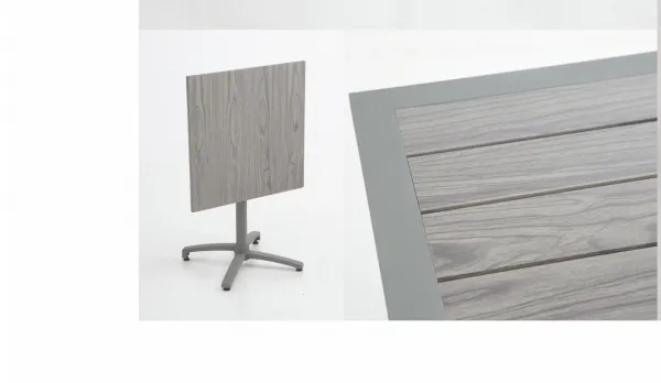 Sillas y mesas colección de aluminio estructura gris