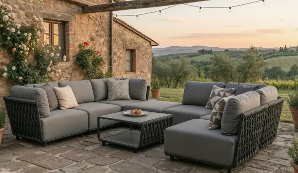 Colección de aluminio con Batyline y cojineria waterproof