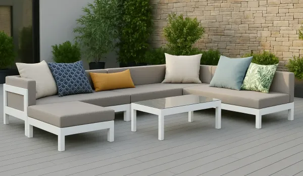 Sofá Modular jardín aluminio