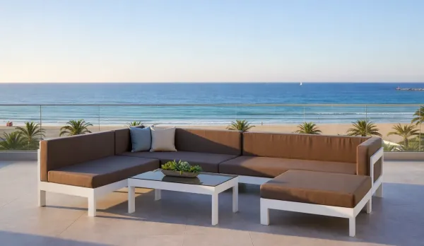 Sofá Modular jardín aluminio