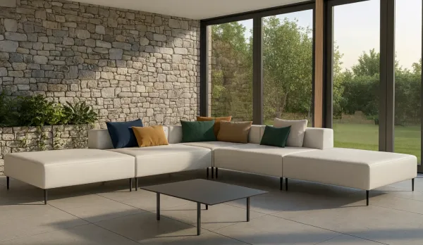 Mobiliario exterior de diseño con tela impermeable