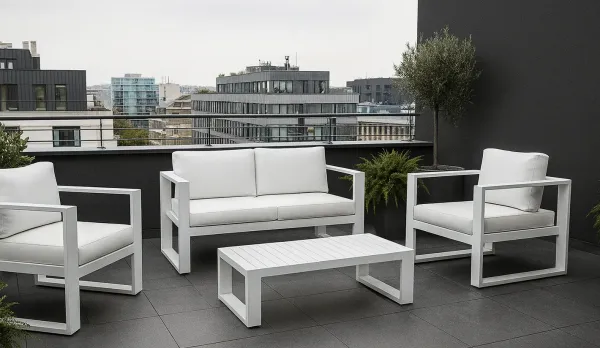 Colección sofás exterior de aluminio con tejido náutico