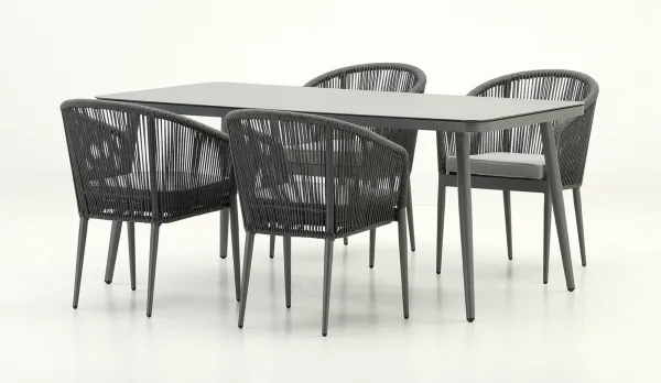 Comedor de aluminio en blanco o gris