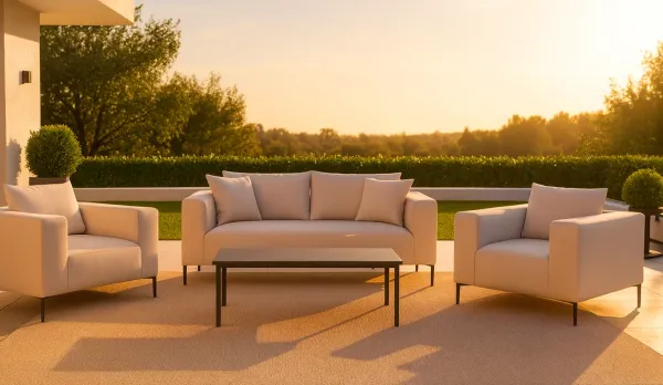 Sofas exterior de diseño con tela impermeable