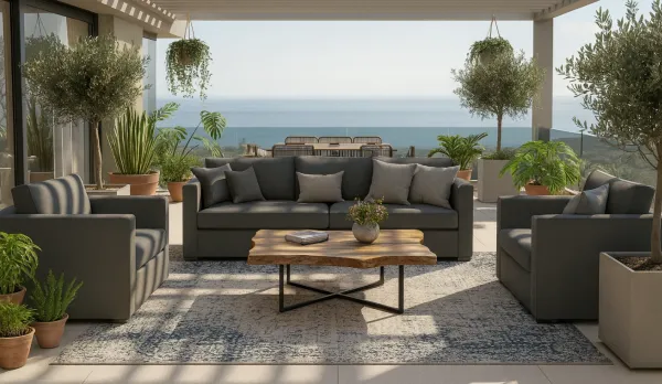 Colección de mobiliario de jardín telas impermeables