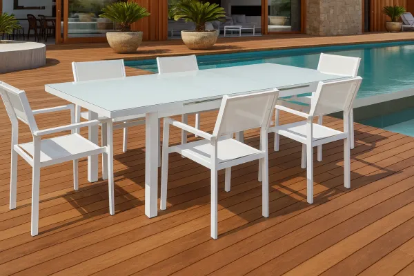 Colección de jardín aluminio blanco