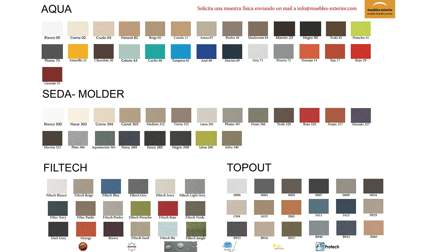 Colección de jardín modular impermeable