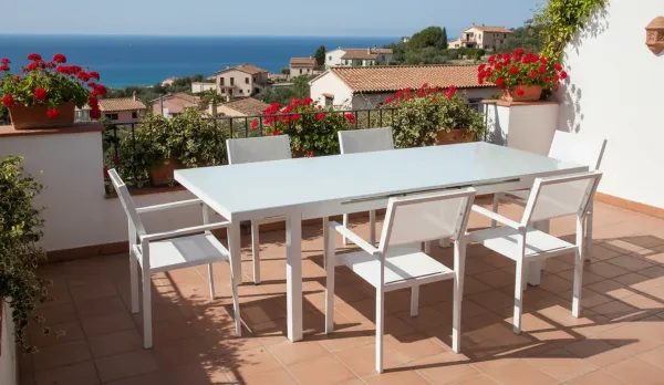 Colección de jardín aluminio blanco