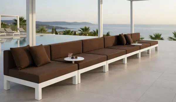 Sofá Modular jardín aluminio