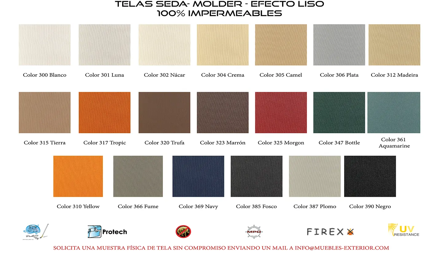 Tela SEDA. Tela Náutica impermeable con acabado "tacto liso"