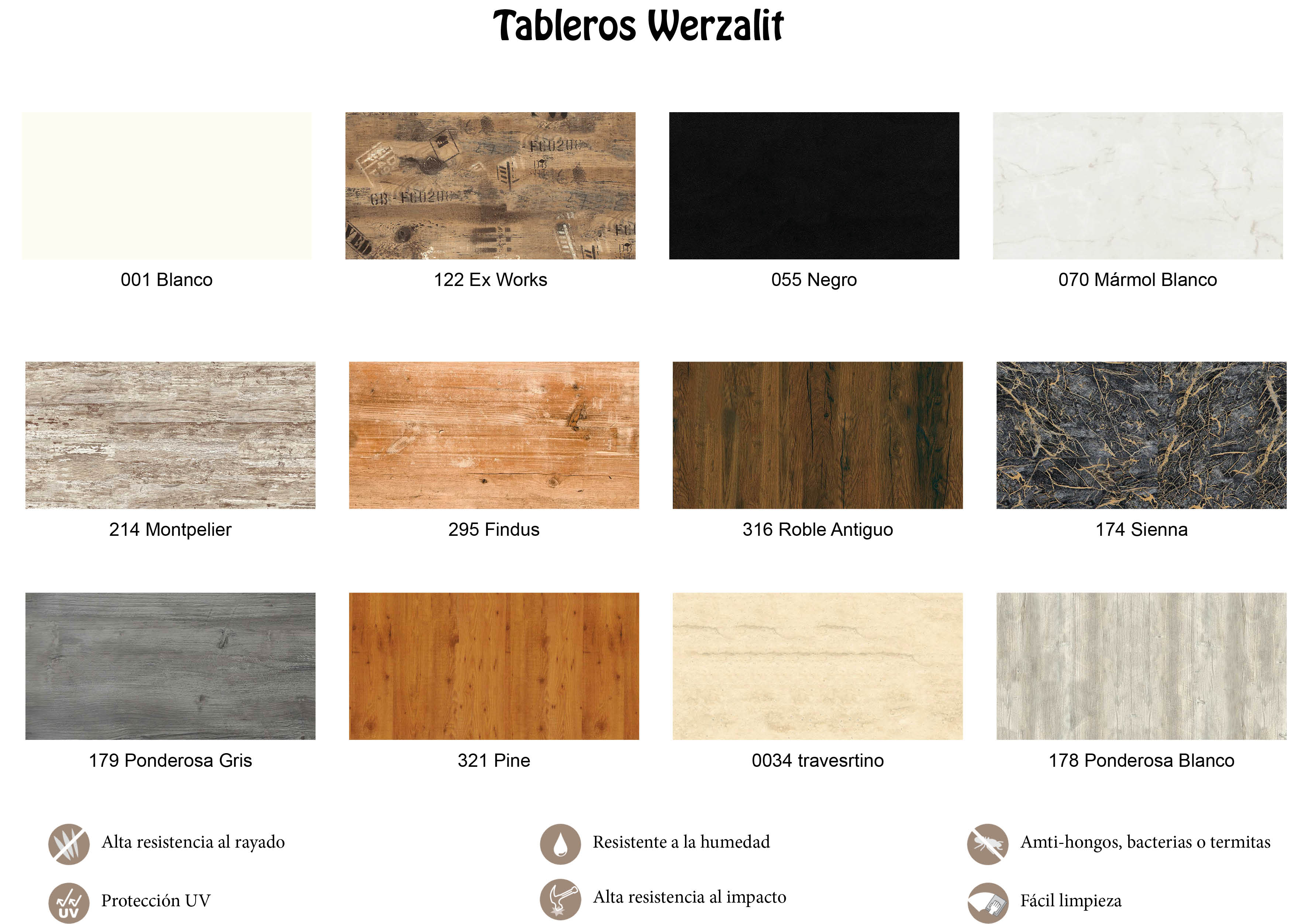 Tableros de Werzalit almar