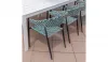 Conjunto exterior mesa aluminio y sillas textilene