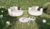 Sofás exterior líneas redondeadas telas impermeables. Diseño y máximo confort