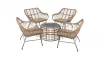 Conjunto de rattan y acero