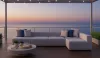 Sofás de exterior Grandes, Extra grandes, Medianos y cortos. Varias medidas de muebles de jardín con telas impermeables
