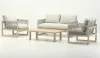 Sofas de madera de acacia con cuerda