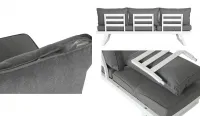 Set de metal con cojines de poléster