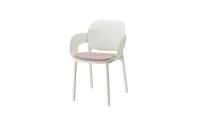 Silla de jardin en polipropileno y con asiento tapizado en varios colores