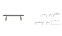 Mesa RECTANGULAR de 210 o 299cm de compacto fenólico