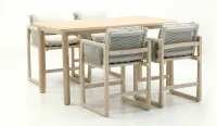 Conjunto de mesa alta de acacia interior / exterior