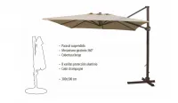 Parasol excéntrico 3x3m Giratorio