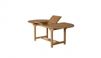 Mesa de teca ovalada extensible de 180cm a 240cm