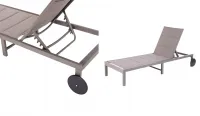 Tumbona con ruedas Gris