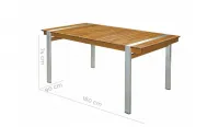 Mesa de acacia con acero 160cm "Noah"
