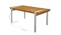 Mesa de acacia con acero 160cm "Noah"