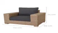 Sofá individual de rattan sintético ancho "Sabana"