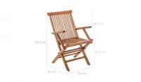 Silla de teca con brazos