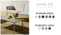 Mesita de acero con compacto fenólico
