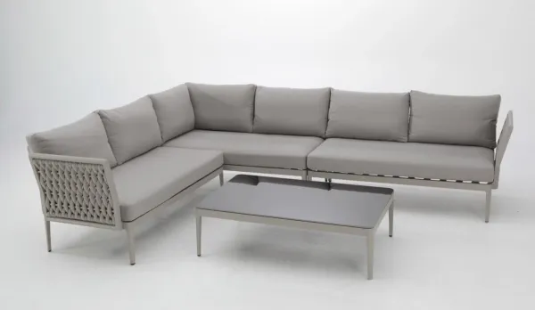 Rinconera jardín de cuerda y aluminio