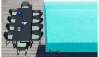 Mesa con sobre de polipropileno de 100 x 210 extensible a 280cm