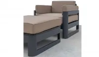 Sillón aluminio lacado grafito