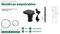Parasol de aluminio 5x5