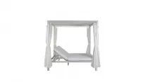 Cama con doble toldo abatible