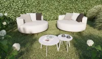 Day Bed, Cama chill-out redonda tela impermeable. 3 medidas (Diámetros 165 cm, 180 cm. y 200 cm.)
