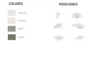 Parasol de pared Paraflex 190cm.