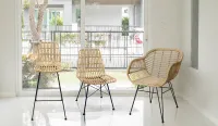 Silla en wicker para exterior