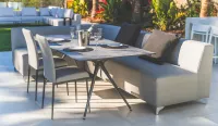 Conjunto de sofás comedor exterior + 4 sillas de jardín