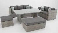 Set comedor exterior para 8 comensales
